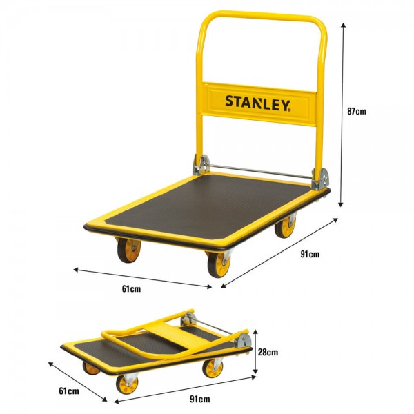 Візок-платформа вантажний Stanley 300кг, платформа 91х61см (SXWT-PC528)