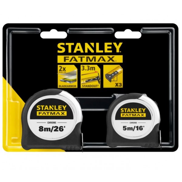 Набор рулеток Stanley FatMax 5м/16"х25мм + 8/26"х25 (FMHT43041-0)