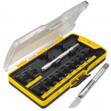 Набір скальпелів Stanley Hobby 12 різних типів лез дві ручки. (STHT0-73872)