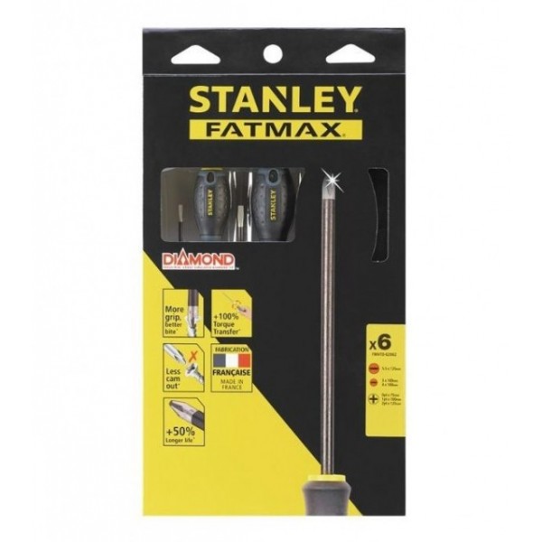 Набір викруток Stanley FatMax з алмазною обробкою жала 6шт (FMHT0-62062)