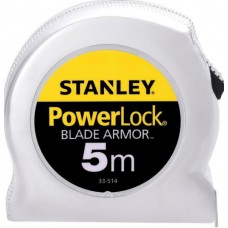 Рулетка 5м х 25мм "MICRO POWERLOCK" армированная лента Stanley 0-33-514