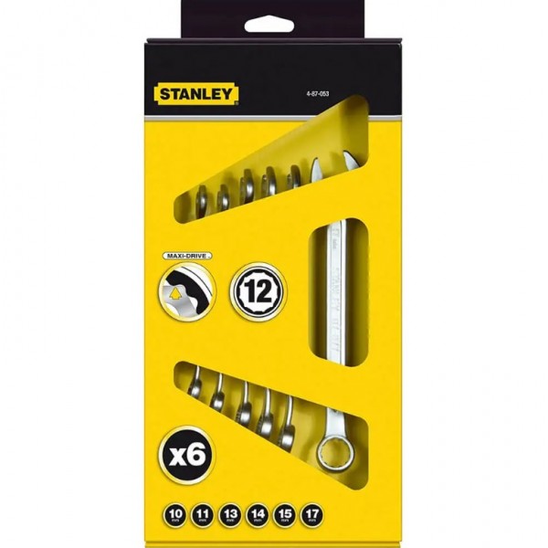 Набір ключів комбінованих Stanley MaxiDrive Plus 6 шт (4-87-053)