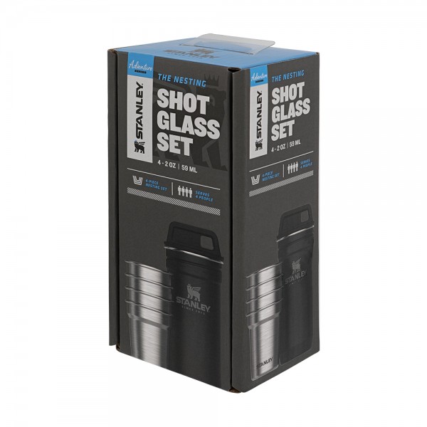 Набір Stanley Adventure Combo Matte Black футляр і 4 чарки (6939236348379)
