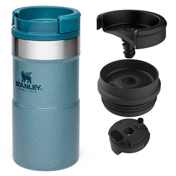 Термокухоль Stanley Classic Never Leak Hammertone Ice 0.25 л (6939236383004)