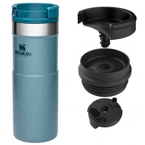 Термокухоль Stanley Classic Never Leak Hammertone Ice 0.47 л (6939236382908)