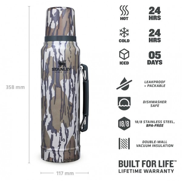 Термос Stanley Legendary Classic Bottomland Mossy Oak 1л (10-08266-053)
