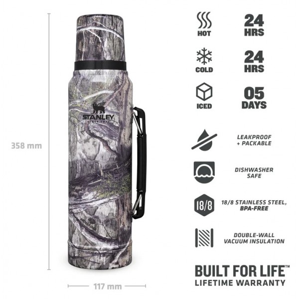 Термос Stanley Legendary Classic Country DNA Mossy Oak 1л (10-08266-031)
