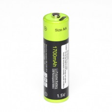 Акумуляторна батарейка ZNTER АА 1,5V 1700 mAh заряд від micro USB