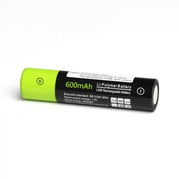Акумуляторна батарейка ZNTER АAА 1,5V 600 mAh заряд від micro USB