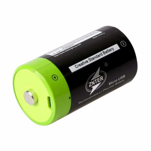 Акумуляторна батарейка ZNTER С 1,5V 3000 mAh заряд від micro USB