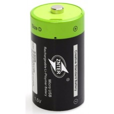 Акумуляторна батарейка ZNTER D 1,5V 4000 mAh заряд від micro USB
