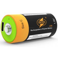 Акумуляторна батарейка ZNTER С 1,5V 5000 mAh заряд від Type C