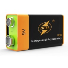Акумуляторна батарейка ZNTER 9V 700 mAh заряд від Type C